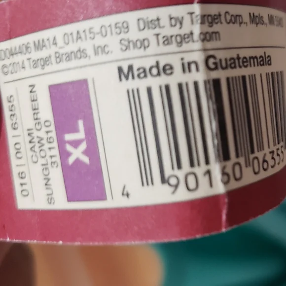 Merona Ladies Cami Tank Top Size XL Sunglow Green NWT - Picture 5 of 5